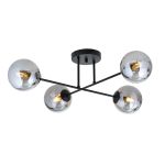 Emibig Plafonnier Roma Acier Noir | Convient pour 4x E14 - Max 10W