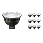 Multipack 10x Philips Master LED Spot GU5.3 MR16 6.7W 440lm 36D - 930 Blanc Chaud | Meilleur rendu des couleurs - Dimmable - Équivalent 35W