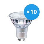 Multipack 10x Philips MASTER Value LED Spot GU10 PAR16 3.7W 285lm 60D - 940 Blanc Froid | Meilleur rendu des couleurs - Dimmable - Équivalent 35W