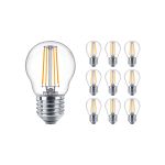 Multipack 10x Philips Master Value LED Lustre E27 Boule Filament Claire 3.4W 470lm - 927 Blanc Très Chaud | Meilleur rendu des couleurs - Dimmable - Équivalent 40W