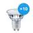 Multipack 10x Philips MASTER Value LED Spot GU10 PAR16 3.7W 270lm 36D - 930 Blanc Chaud | Meilleur rendu des couleurs - Dimmable - Équivalent 35W