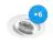 Multipack 6x Noxion Encastré Spot Drome MR16 inclinable Blanc | Diamètre 69mm - GU10 Culot