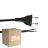 Multipack 25x Noxion Euro Câble d’alimentation Noir - C7 Europlug + Extrémités ouvertes - 2m - 2 pole 0,75mm2