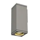 SLV Theo Applique Murale Aluminium Gris Carré | Extérieur - IP44 - Convient pour 1x GU10 