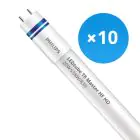 Multipack 10x Philips Tube LED T8 MASTER (HF) High Output 20W 2900lm - 830 Blanc Chaud | 150cm - Dimmable - Équivalent 58W