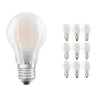 Multipack 10x Ledvance Classic LED E27 Poire Filament Dépolie 7.5W 1055lm - 827 Blanc Très Chaud | Équivalent 75W