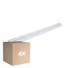 Multipack 4x Noxion Réglette Click Réflecteur V2 LED T8 | Convient pour 1x 150cm Tube LED