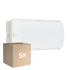 Multipack 5x Philips LED Sécurité Ledinaire WL055V Blanc 6W 600lm - 830 Blanc Chaud | 374x150mm - IP65 - Détecteur De Mouvement