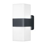 Ledvance Smart+ Wifi Wandlamp Grijs Up & Down - Buitenverlichting - 13.5W 950lm - 830 Warm Wit | RGBW - Dimbaar