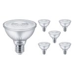Multipack 6x Philips Master Value LED Lamp Reflector E27 PAR30 9.5W 820lm 25D - 940 Koel Wit | Beste Kleurweergave - Dimbaar - Vervangt 75W