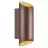 Nordlux Nico Wandlamp Aluminium Roestig Up & Down | IP54 - Geschikt voor 2x GU10
