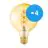 Multipack 4x Osram Vintage 1906 LED E27 Globe Filament Goud 125mm 5W 250lm - 820 Zeer Warm Wit | Vervangt 25W