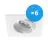 Multipack 6x Noxion Inbouw Spot Boxi MR16 Kantelbaar Wit | Zaagmaat 80mm - GU10 Fitting