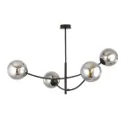 Emibig Plafondlamp Hunter Staal Zwart | Geschikt voor 4x E14 - Max 10W
