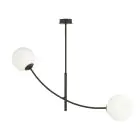 Emibig Plafondlamp Hunter Staal Zwart | Geschikt voor 2x E14 - Max 10W