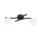 Emibig Plafondlamp Opus Staal Zwart | Geschikt voor 2x E14 - Max 10W