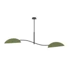 Emibig Plafondlamp Lotus Staal Zwart | Geschikt voor 2x E14 - Max 10W