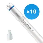 Multipack 10x Philips LED Buis T8 MASTER (EM/Mains) Ultra Output 14.7W 2300lm - 830 Warm Wit | 120cm - Vervangt 36W