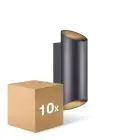 Voordeelpak 10x Nordlux Nico Wandlamp Aluminium Zwart Up & Down  | Geschikt voor 2x GU10