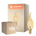 Multipack 10x Ledvance Vintage 1906 LED E14 Kaars Goud 2.5W 220lm - 824 Zeer Warm Wit | Vervangt 22W