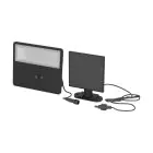 Eglo Wandlamp Panettieri Solar Zwart 8W 1600lm - 840 Koel Wit | IP65 - Bewegingssensor